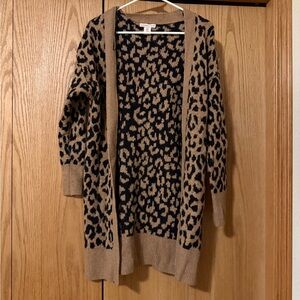 Sincerely Jules Leopard Print Sweater - Black and Tan
